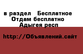  в раздел : Бесплатное » Отдам бесплатно . Адыгея респ.